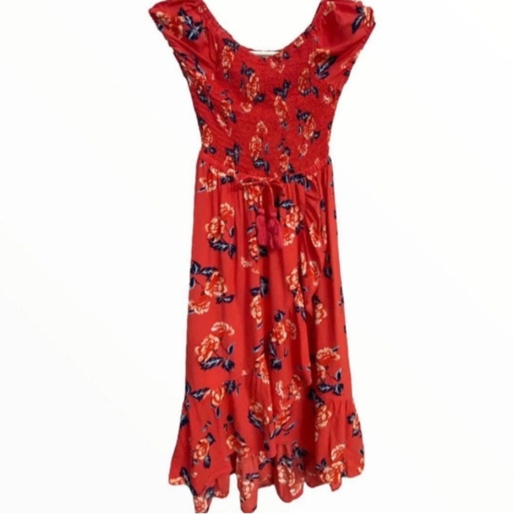 Justice Red Floral Kids Dress 16size
